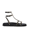 VALENTINO GARAVANI rockstud leather t-strap sandal,QW1S0D30VCE