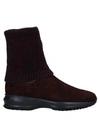 Hogan Ankle Boots In Cocoa