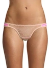 MIMI HOLLIDAY Lace Bow Thong,0400099126974
