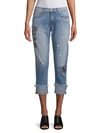 EI8HT DREAMS Embroidered Folded-Cuff Jeans,0400098906815