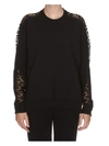 GIVENCHY LACE DETAIL SWEATSHIRT,10642075
