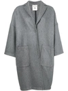 SEMICOUTURE SEMICOUTURE OVERSIZE BUTTONED COAT - GREY