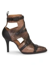 CHLOÉ Tracy Buckle Watersnake Print Leather Ankle Boots