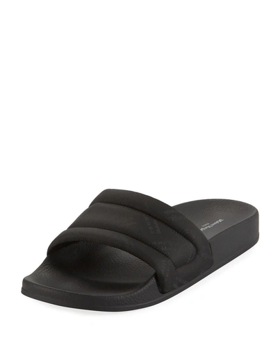 Maison Margiela Men's Future Logo Slide Sandals, Black