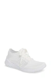 Nike Women's Free Rn Flyknit 2018 Lace Up Sneakers In White/black