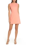 French Connection Sundae Stretch Minidress In Coral Sands