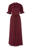 EMILIA WICKSTEAD PHILLY PLEATED CREPE DE CHINE DRESS,AW18-RTW-02-342