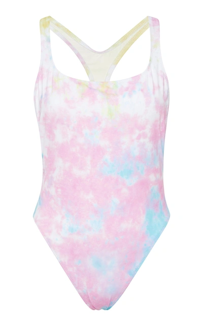 Solid & Striped Re/done The Venice Cutout Tie-dyed Swimsuit In Multi