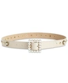 STEVE MADDEN IMITATION-PEARL EMBELLISHED BELT