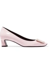 Roger Vivier 45mm Trompette Patent Leather Pumps In Pastel Pink