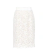 DOLCE & GABBANA Cotton-blend lace skirt,P00325898