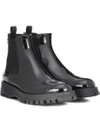 PRADA PATENT LEATHER ANKLE BOOTS,P00340012
