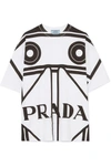 PRADA Printed cotton-jersey T-shirt