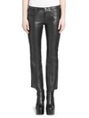 SAINT LAURENT Cropped Kickflare Leather Pants