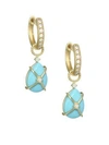 JUDE FRANCES Diamond, Turquoise & 18K Yellow Gold Earring Charms