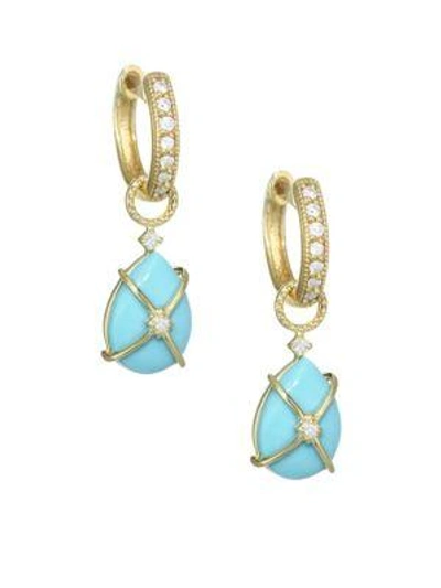 Jude Frances Diamond, Turquoise & 18k Yellow Gold Earring Charms