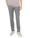 Ted Baker Sheppy Slim Fit Textured Trousers In Grey