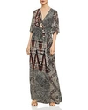 BCBGMAXAZRIA PATCHWORK MAXI DRESS,ULI66P31