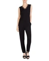 THE KOOPLES LACE-TRIMMED CREPE JUMPSUIT,FCO1609