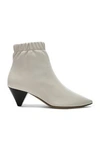 ISABEL MARANT ISABEL MARANT LEATHER LEFFIE BOOTS IN WHITE