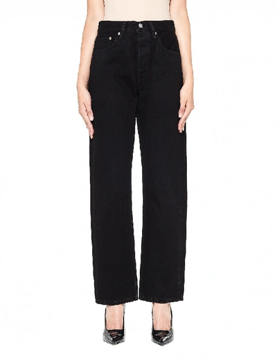 Blackyoto Levi's 501 Dyed Printed Jeans In Black