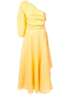 RACHEL COMEY RACHEL COMEY TIPPLE ONE-SHOULDER FLARED DRESS - 黄色