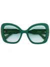 ELIE SAAB ELIE SAAB OVERSIZED SQUARE SUNGLASSES - GREEN