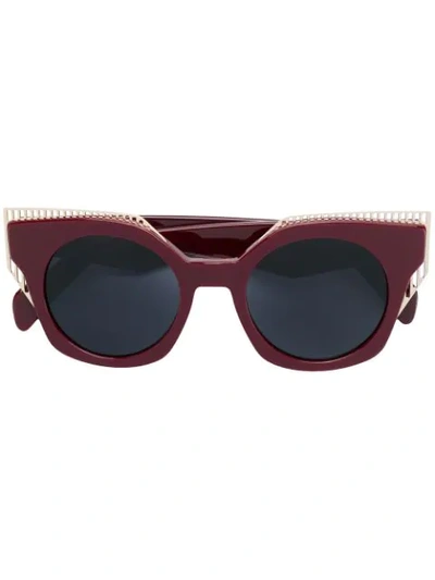 Oxydo Cat-eye Tinted Sunglasses In Red