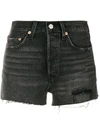 Levi's 501 High Rise Shorts - Black In Black