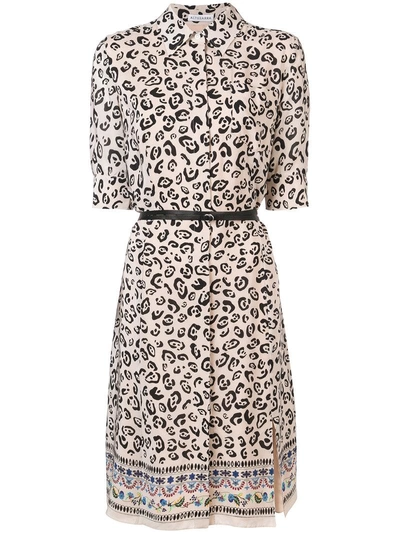 Altuzarra Elbow-sleeve Leopard-print Silk Crepe De Chine Midi Dress In Neutrals