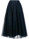 P.A.R.O.S.H P.A.R.O.S.H. TULLE MIDI SKIRT - BLUE