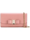 FERRAGAMO SALVATORE FERRAGAMO BOW DETAILED PURSE - PINK