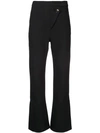 Ellery Wright And Wrong Flared Trousers In Black
