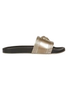 Versace Gold Medusa Slides In Oro+nero