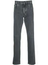 ERMENEGILDO ZEGNA ERMENEGILDO ZEGNA STRAIGHT LEG JEANS - GREY