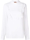 N°21 N21 Nº21 Ruffle Blouse In White