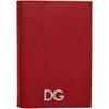 DOLCE & GABBANA DOLCE AND GABBANA 红色水晶徽标护照夹
