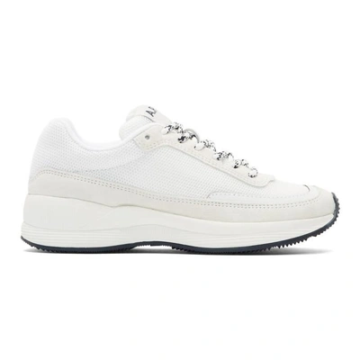 Apc Running Suede-panel Mesh Trainers In White