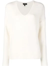 THEORY THEORY CASHMERE JUMPER - WHITE