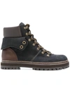 See By Chloé Eileen Lace-up Shearling-lined Ankle Boots In Charcoal
