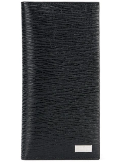 Ferragamo Leather Vertical Cardholder In Black