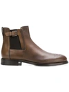 Tod's Buckled Leather Chelsea Boots In Brown