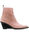 MM6 MAISON MARGIELA MM6 MAISON MARGIELA ANKLE HEIGHT WEDGE BOOT - PINK