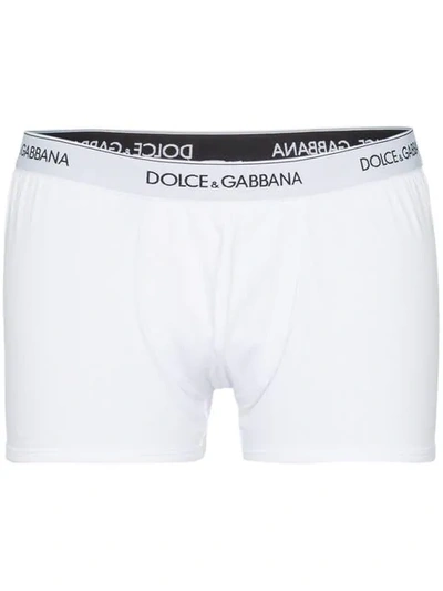 Dolce & Gabbana Underwear Two Pack Logo Waistband Boxers - White