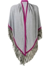 ANTONIA ZANDER FRINGE PONCHO SCARF