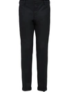 Prada Light Stretch Techno Fabric Trousers In Black