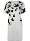 MCQ BY ALEXANDER MCQUEEN SWALLOW PRINT T-SHIRT DRESS