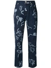 PS BY PAUL SMITH PS BY PAUL SMITH ARTISTIC PRINTED CROPPED JEANS - BLUE