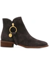 SEE BY CHLOÉ CHUNKY HEEL BOOTS