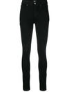 Paige Skinny Fit Cropped Jeans In Black